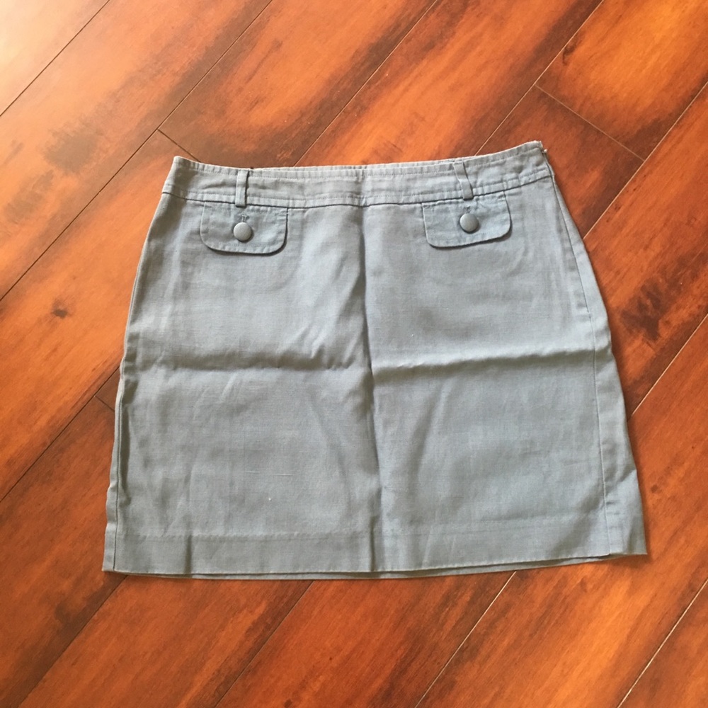 Banana Republic Blue Linen Skirt